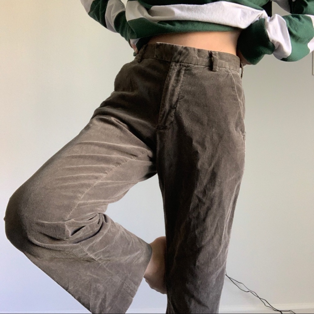 Y2K banana republic pants corduroy dark greenbrown